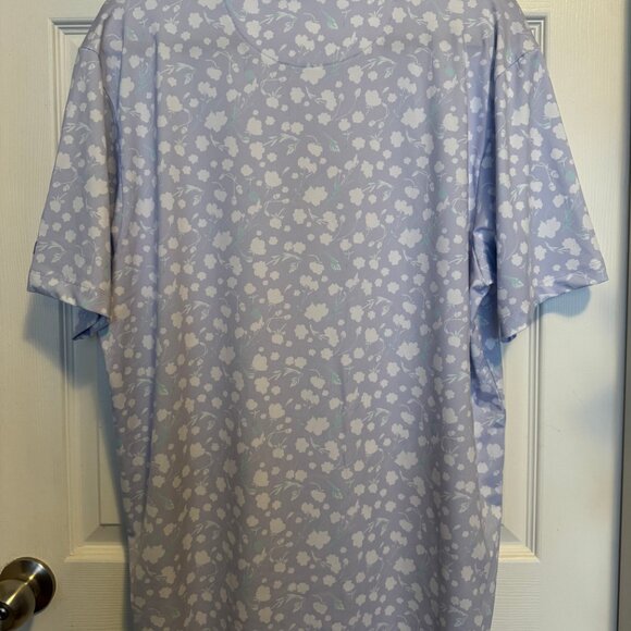 NWT Bad Birdie Men's flower pattern golf polo. - Picture 4 of 5